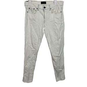 Vince Bleached White Mid Rise Skinny Jeans